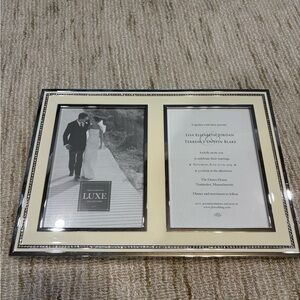 Elegant Silver and Cream Photo Frame